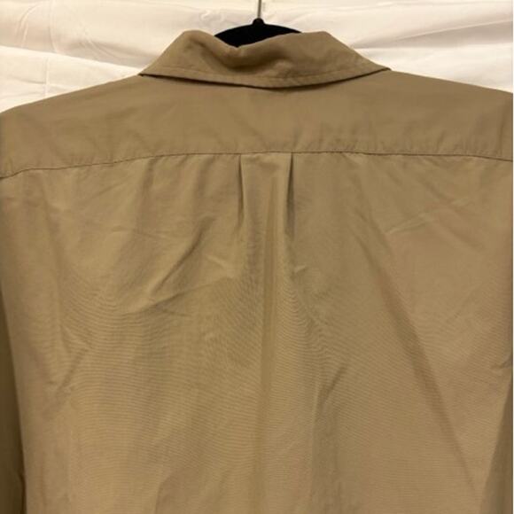 J Crew Mens Sun Shirt XL Khaki Long Sleeve 2024 Button Up Chest Pocket UPF 50 - Picture 8 of 8